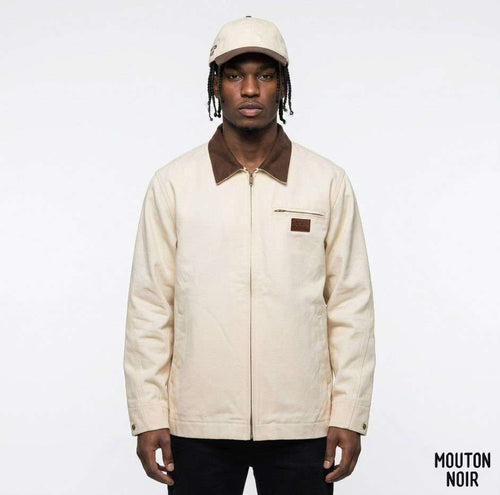 Offwhite colour brown collar jacket image 0
